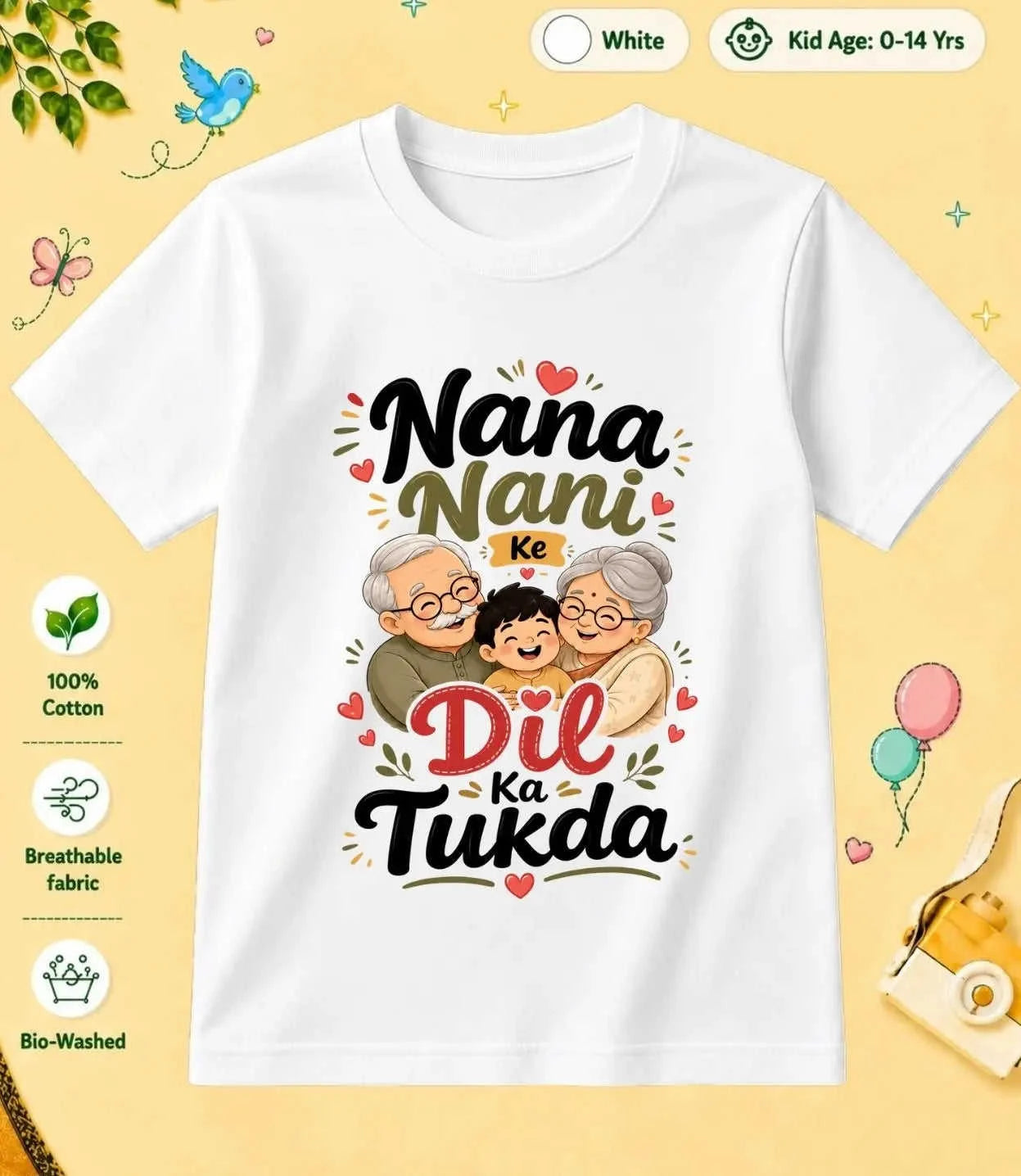 Nana & Nani's Cute  Kid Cotton Tee Swiftsoul