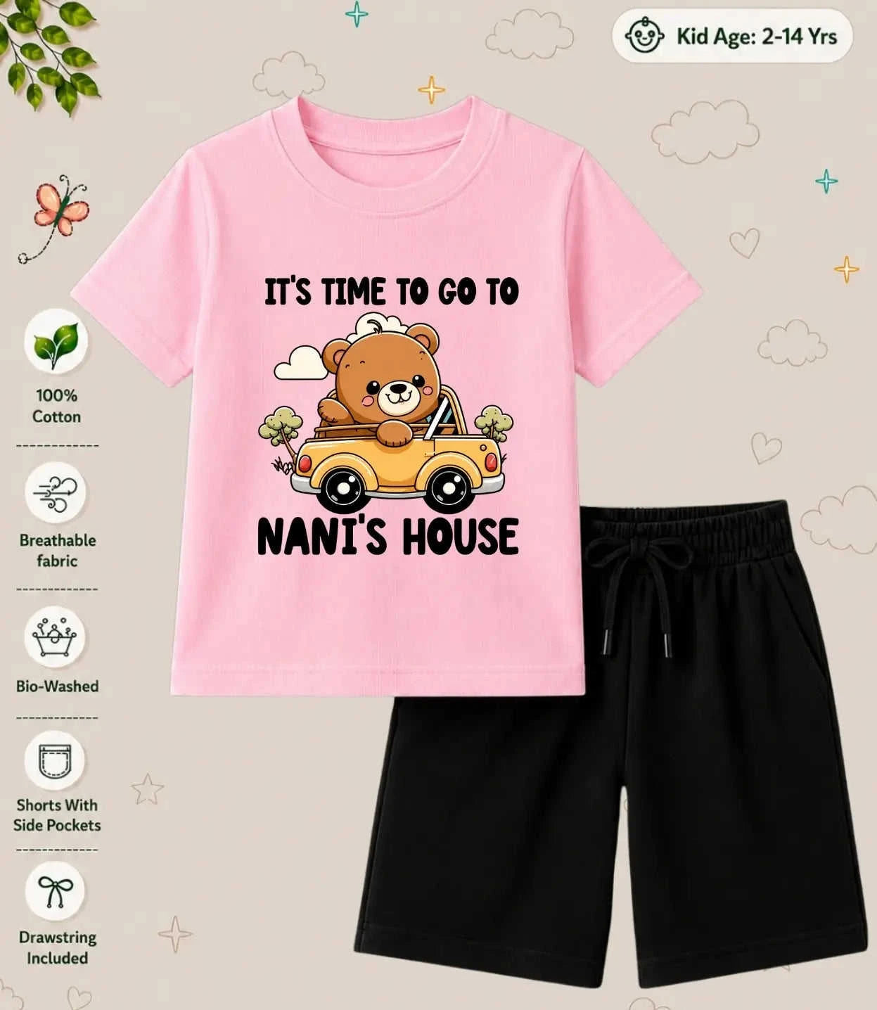 Nana & Nani's Cutie Pie Kid Co-ord Set Swiftsoul