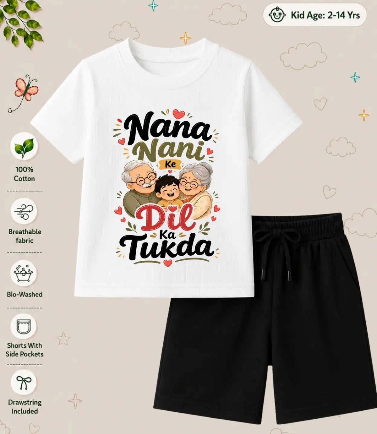 Nana & Nani's Cutie Pie Kid Co-ord Set Swiftsoul