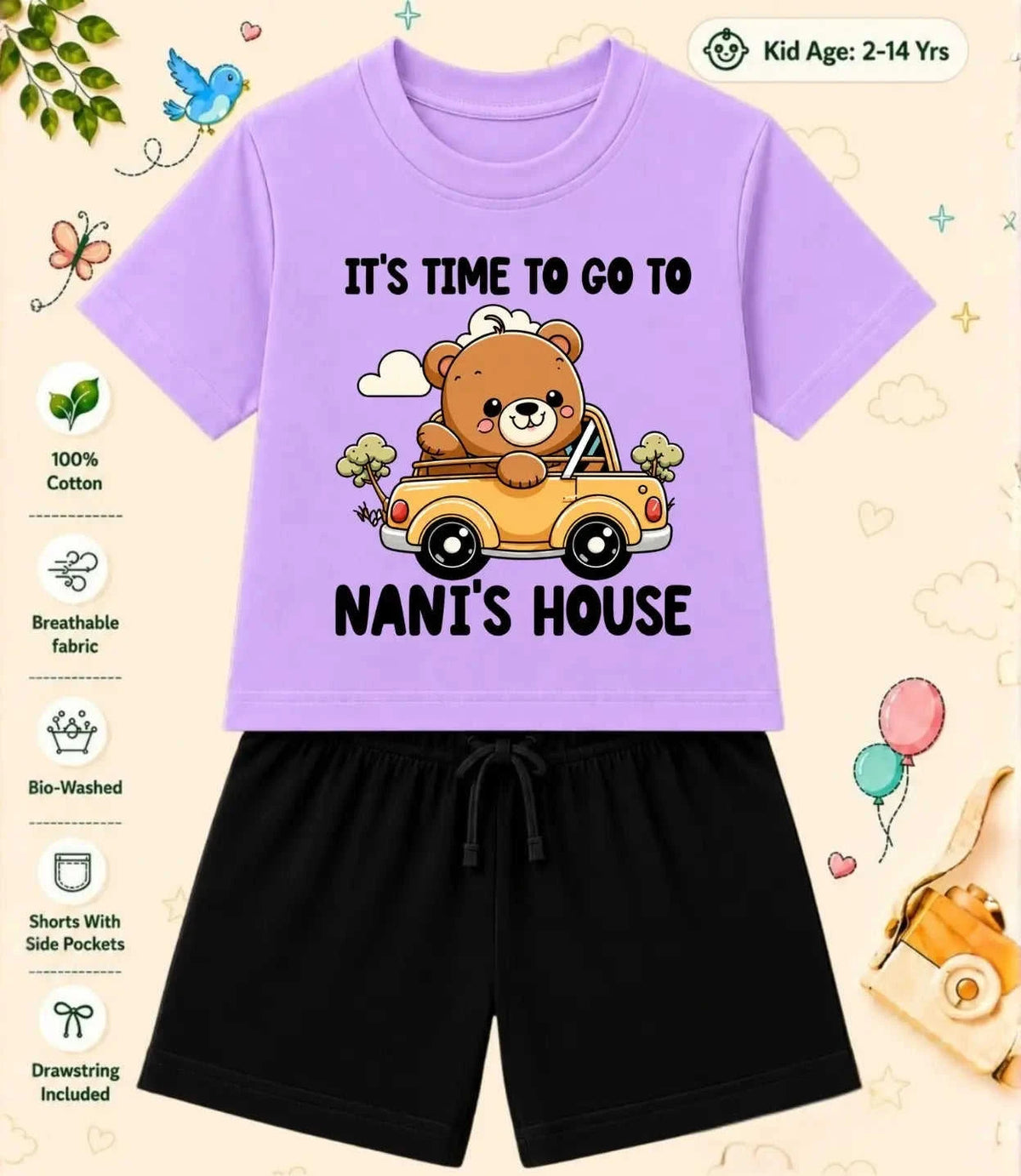 Nana & Nani's Cutie Pie Kid Co-ord Set Swiftsoul