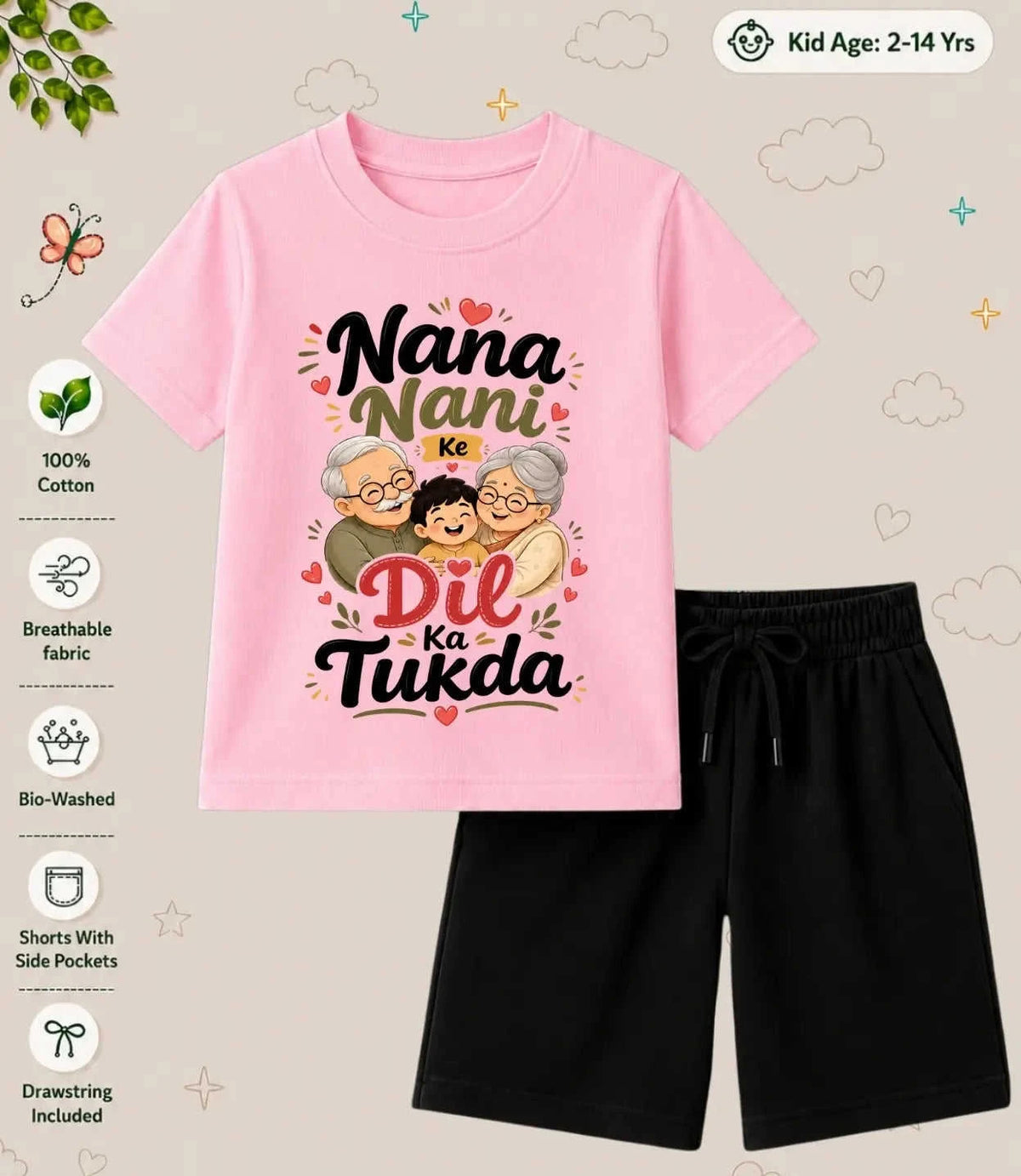 Nana & Nani's Cutie Pie Kid Co-ord Set Swiftsoul