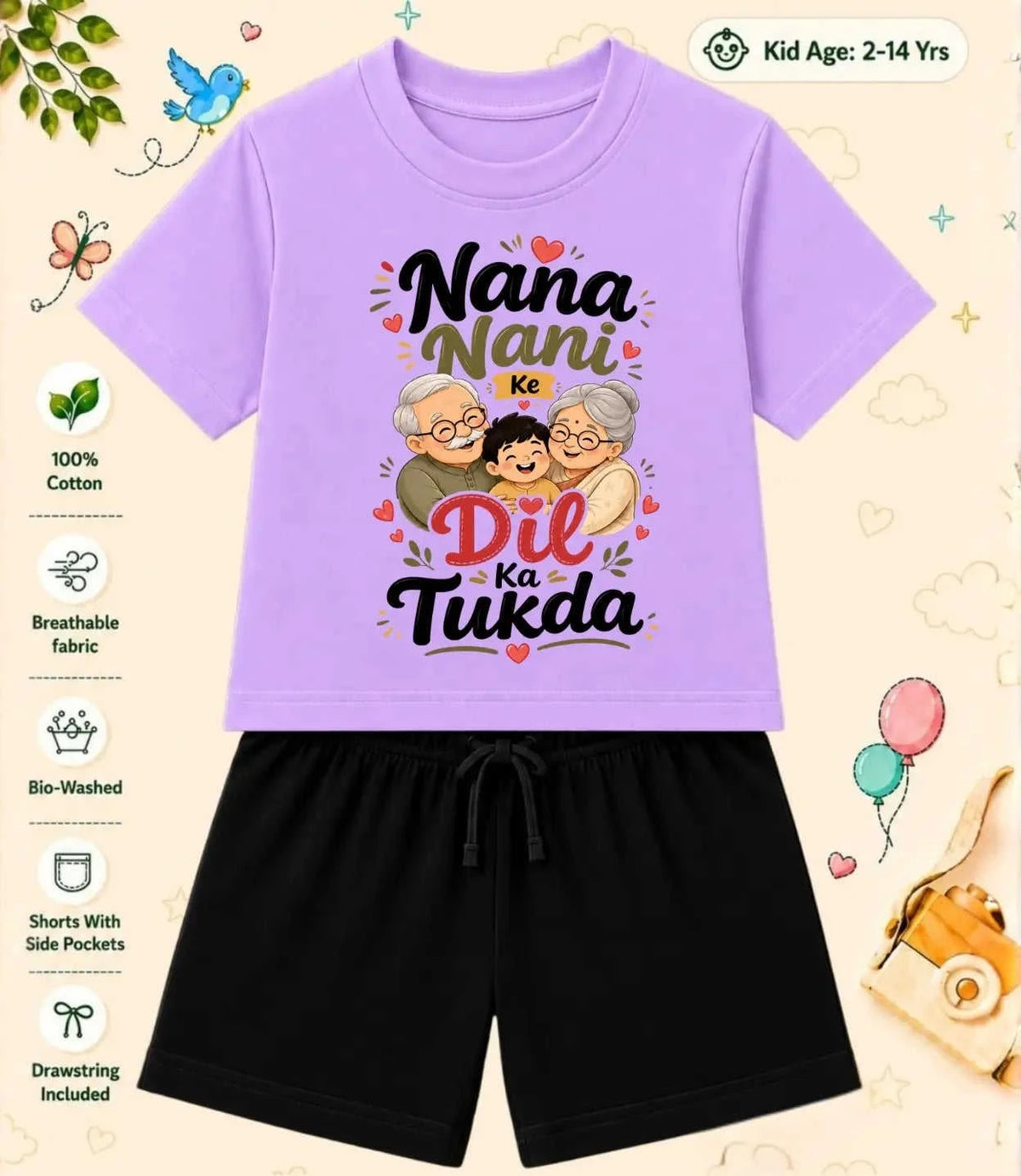 Nana & Nani's Cutie Pie Kid Co-ord Set Swiftsoul
