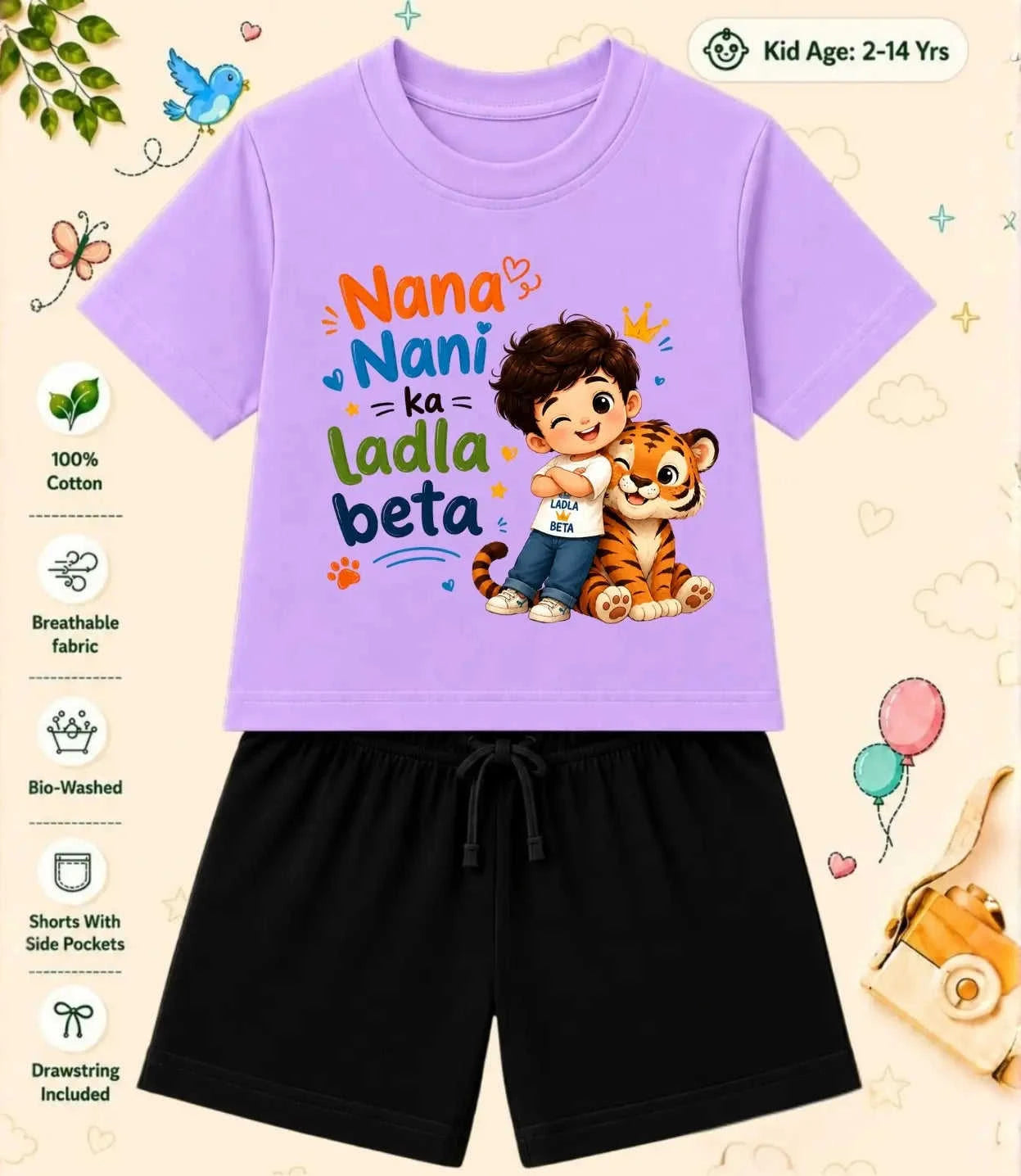 Nana & Nani's Cutie Pie Kid Co-ord Set Swiftsoul
