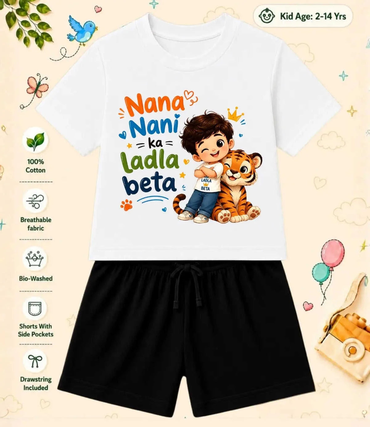 Nana & Nani's Cutie Pie Kid Co-ord Set Swiftsoul
