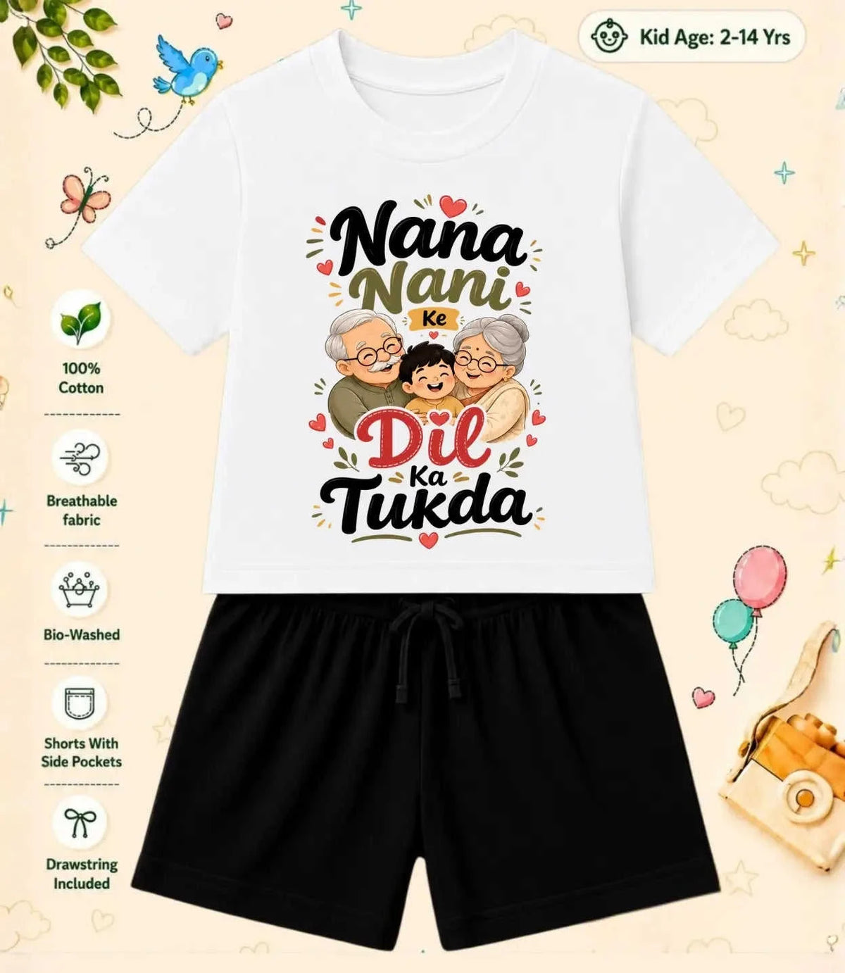 Nana & Nani's Cutie Pie Kid Co-ord Set Swiftsoul