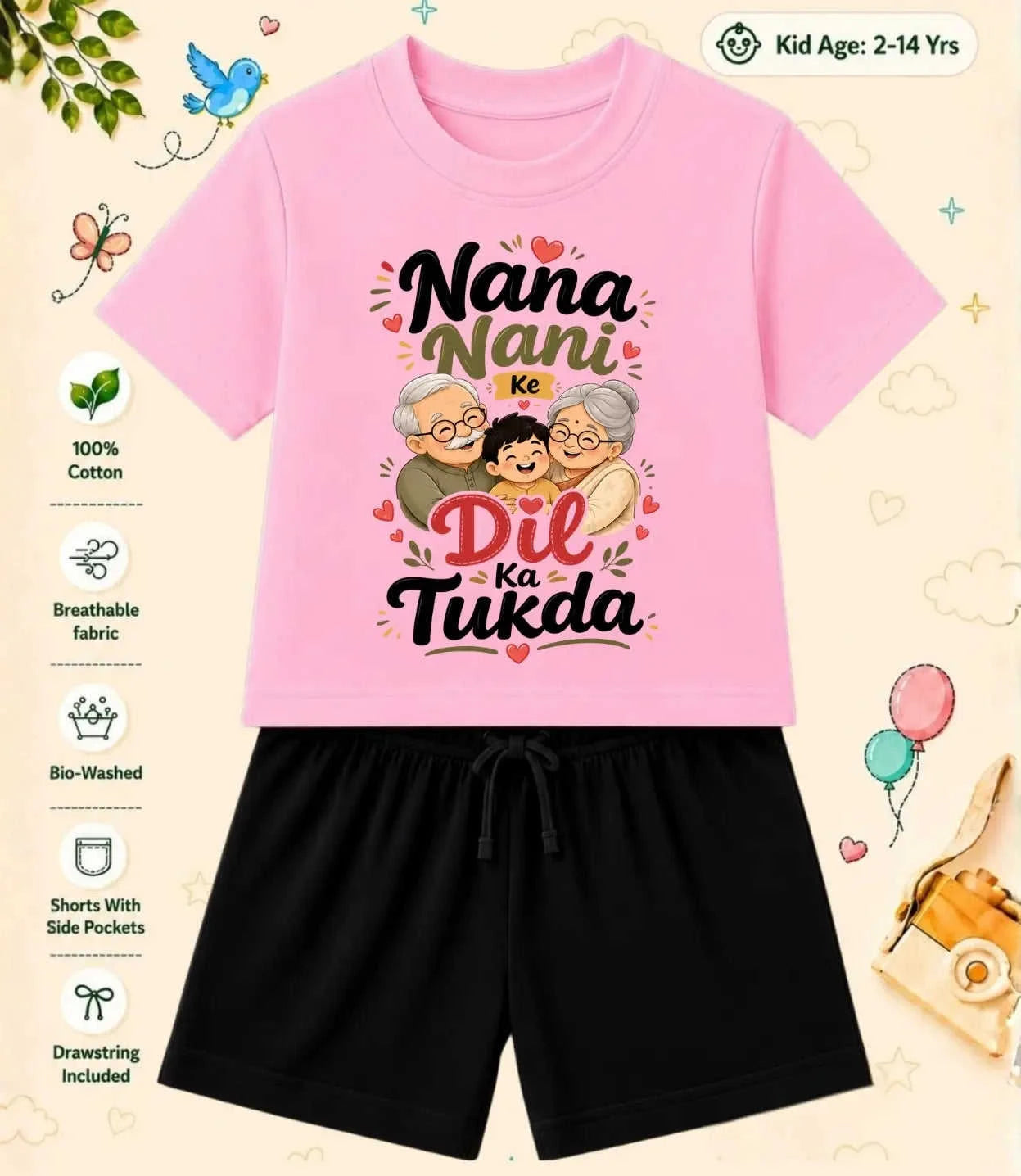 Nana & Nani's Cutie Pie Kid Co-ord Set Swiftsoul