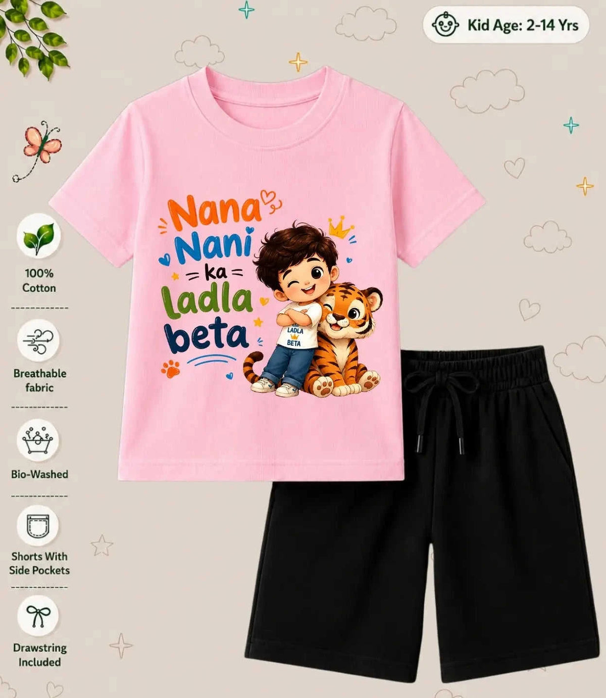 Nana & Nani's Cutie Pie Kid Co-ord Set Swiftsoul