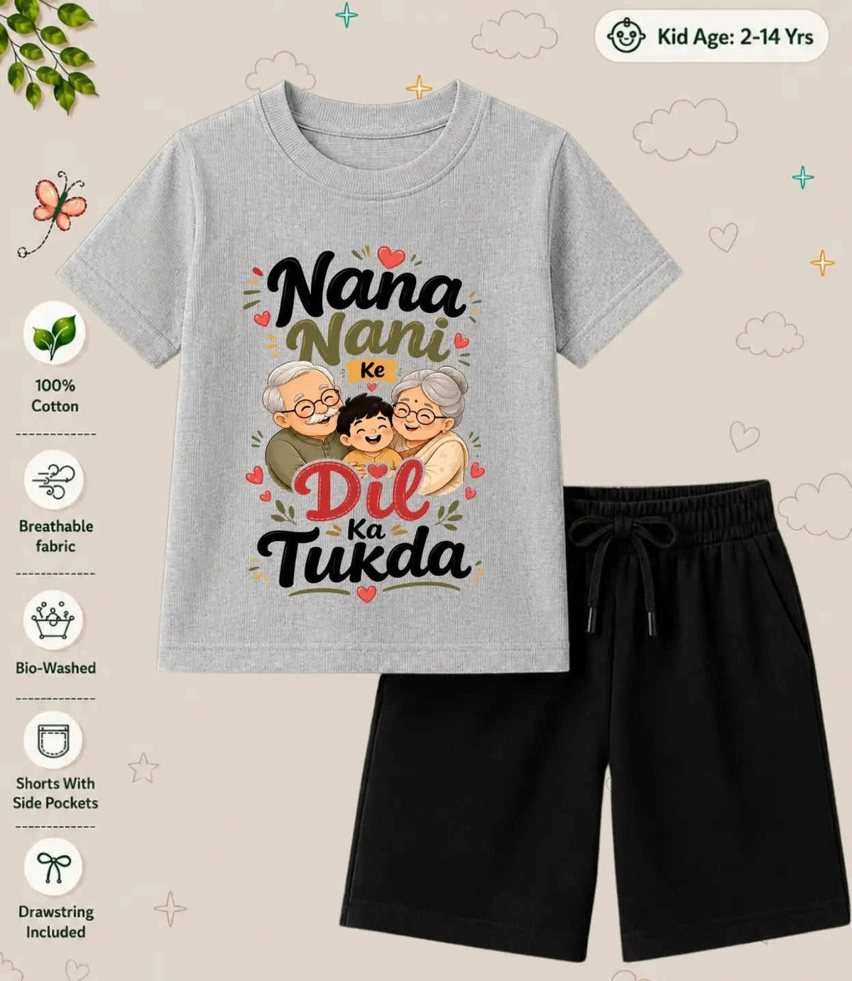 Nana & Nani's Cutie Pie Kid Co-ord Set Swiftsoul
