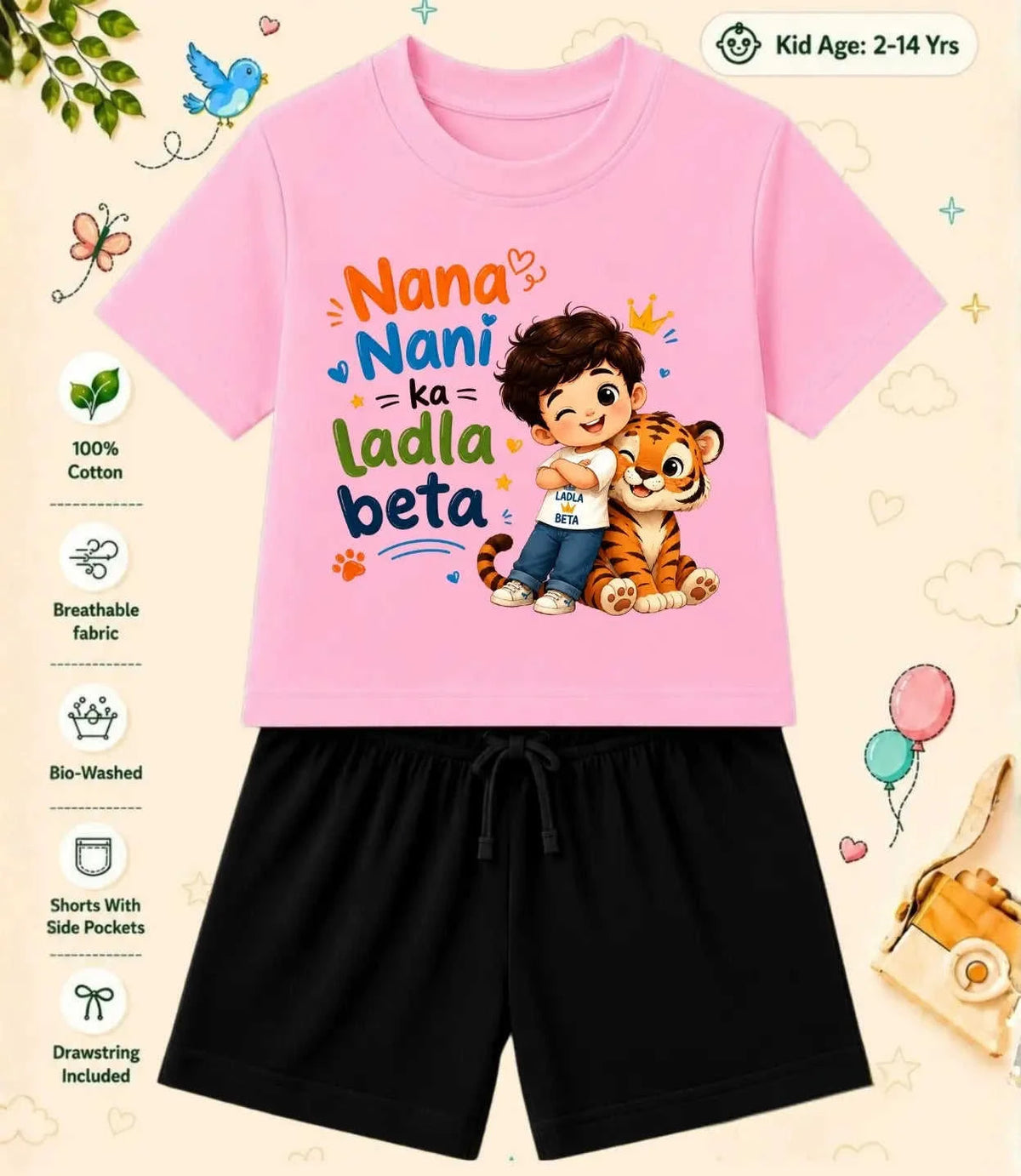Nana & Nani's Cutie Pie Kid Co-ord Set Swiftsoul