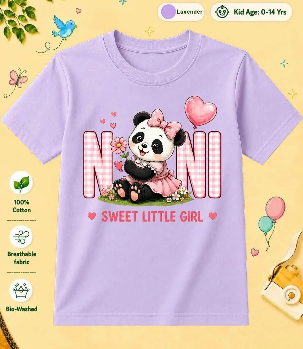 Nana & Nani's Sweetheart kids Cotton Tee Swiftsoul