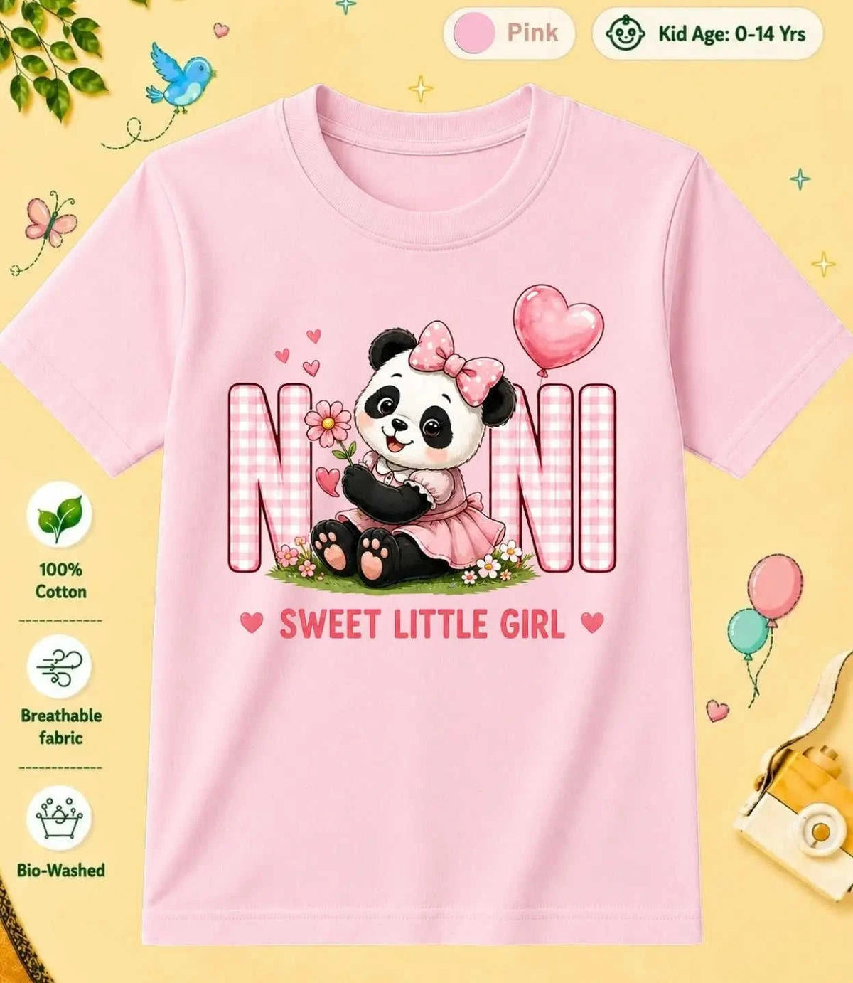 Nana & Nani's Sweetheart kids Cotton Tee Swiftsoul