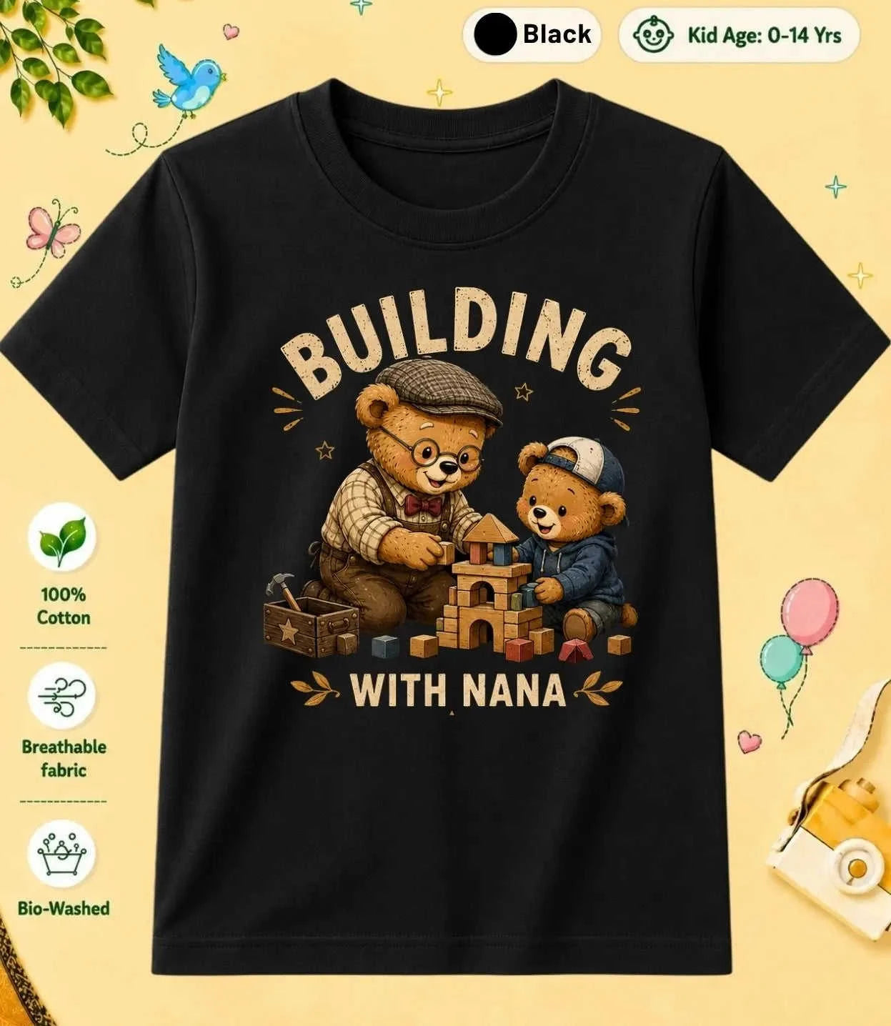 Nana & Nani's Sweetheart kids Cotton Tee Swiftsoul