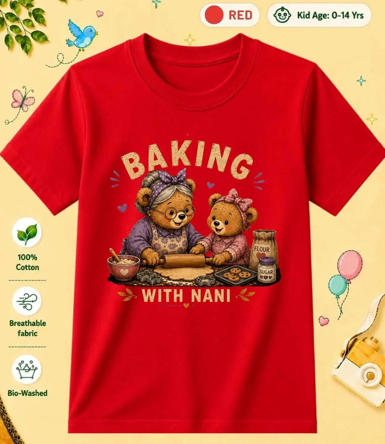 Nana & Nani's Sweetheart kids Cotton Tee Swiftsoul