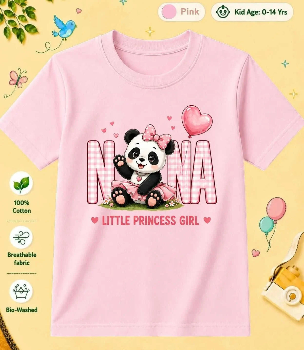 Nana & Nani's Sweetheart kids Cotton Tee Swiftsoul