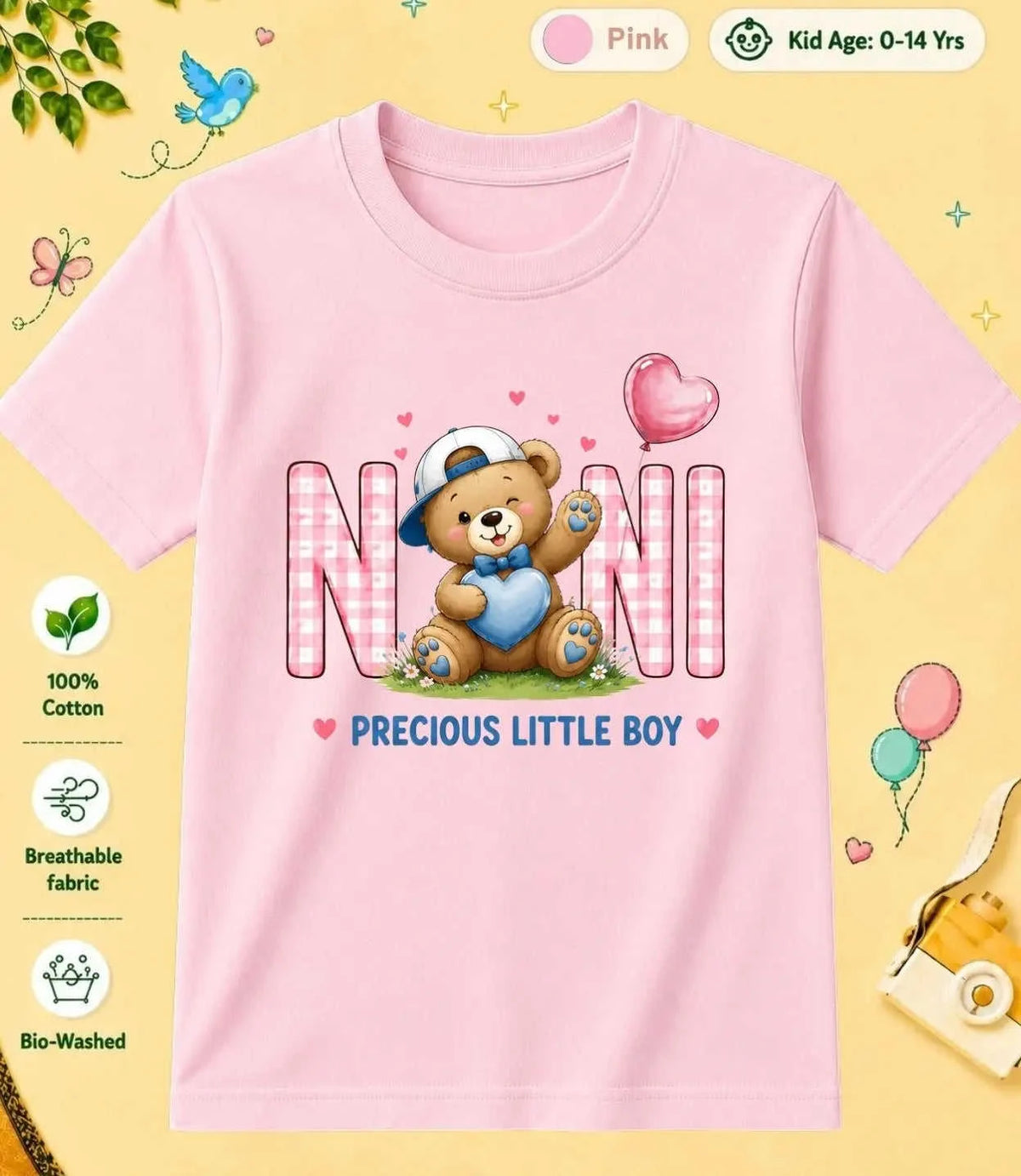 Nana & Nani's Sweetheart kids Cotton Tee Swiftsoul