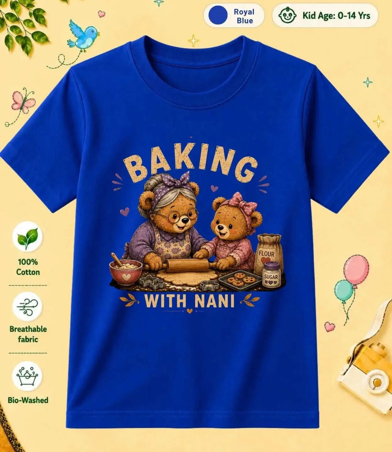 Nana & Nani's Sweetheart kids Cotton Tee Swiftsoul