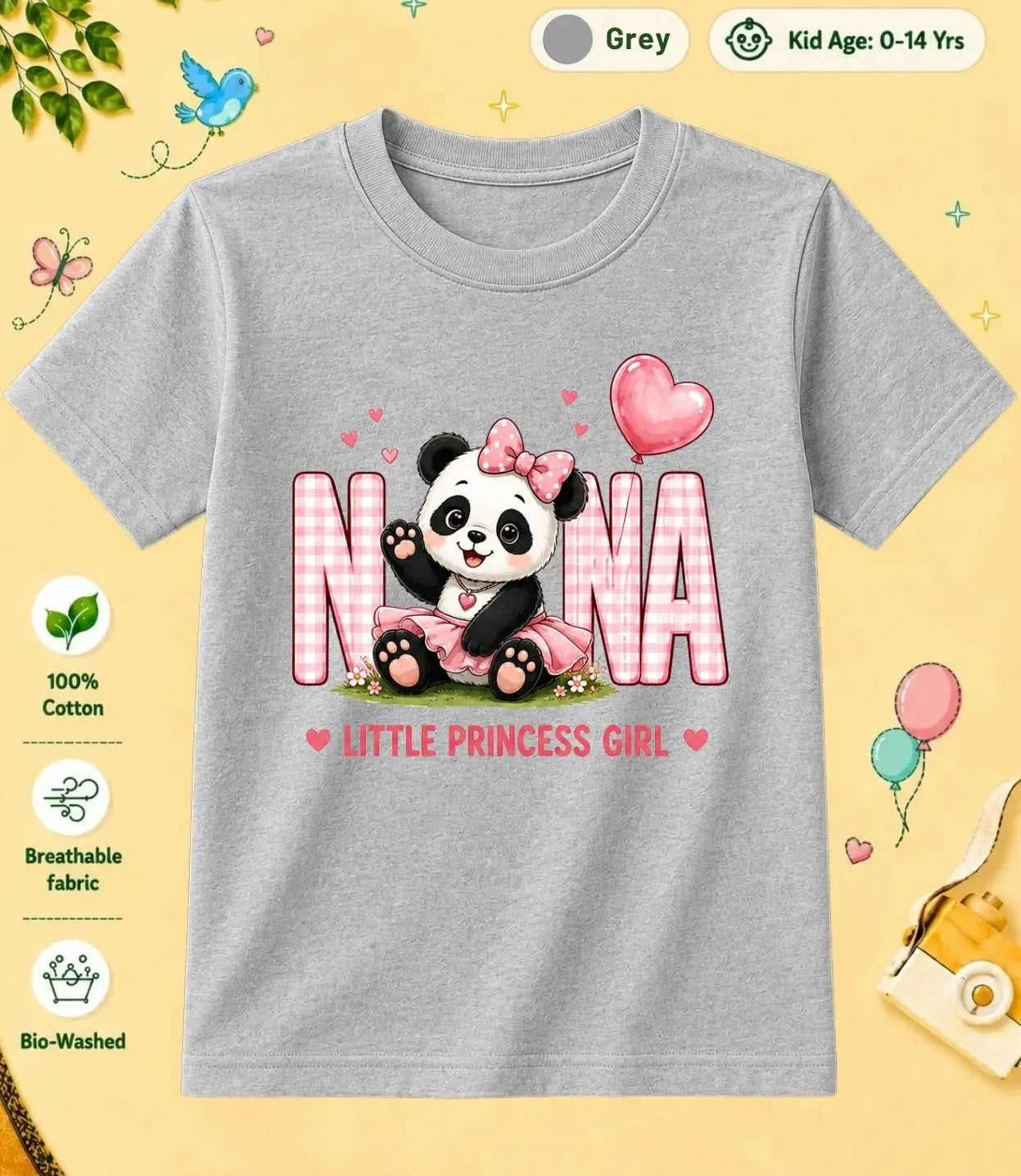 Nana & Nani's Sweetheart kids Cotton Tee Swiftsoul