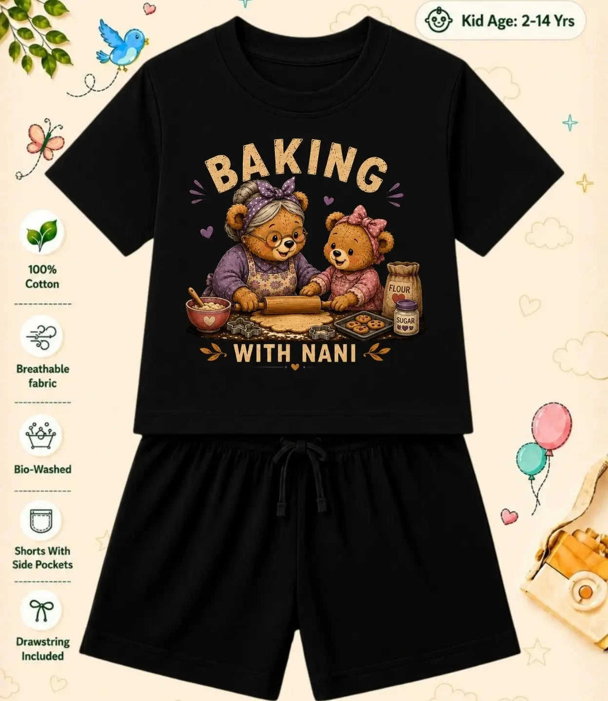 Nana & Nani's Wonder Kid  Co-ord Set Swiftsoul