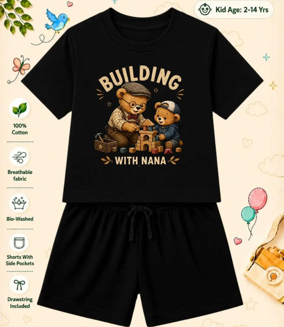 Nana & Nani's Wonder Kid  Co-ord Set Swiftsoul