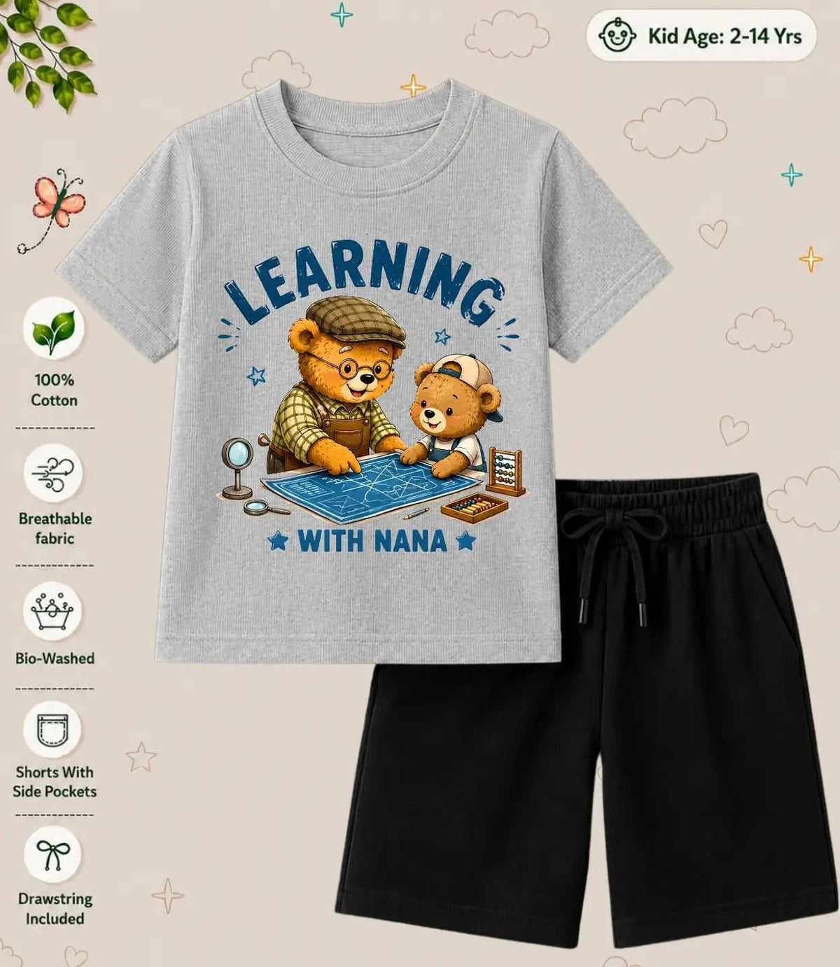 Nana & Nani's World Kid Co-ord Set Swiftsoul