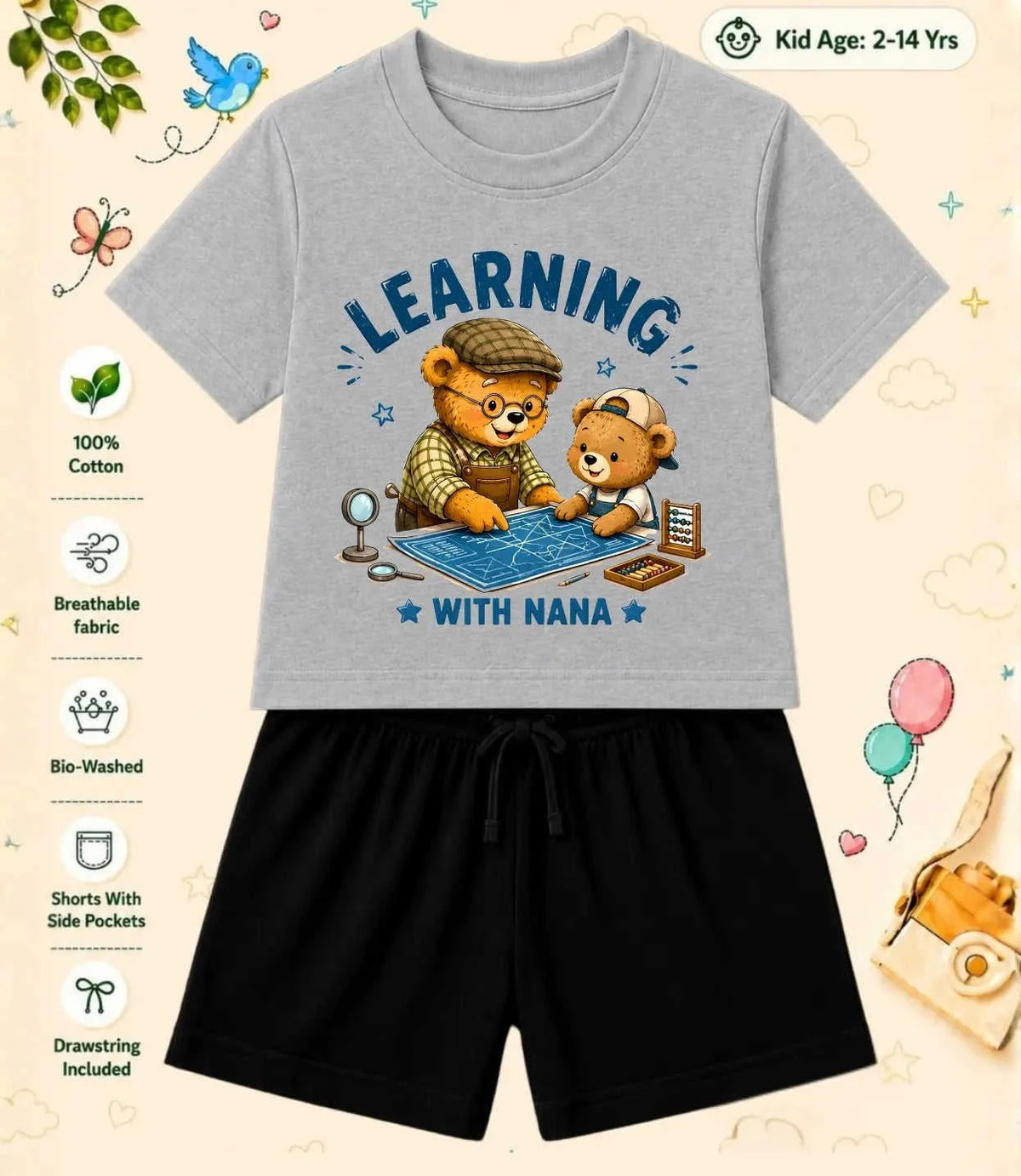 Nana & Nani's World Kid Co-ord Set Swiftsoul