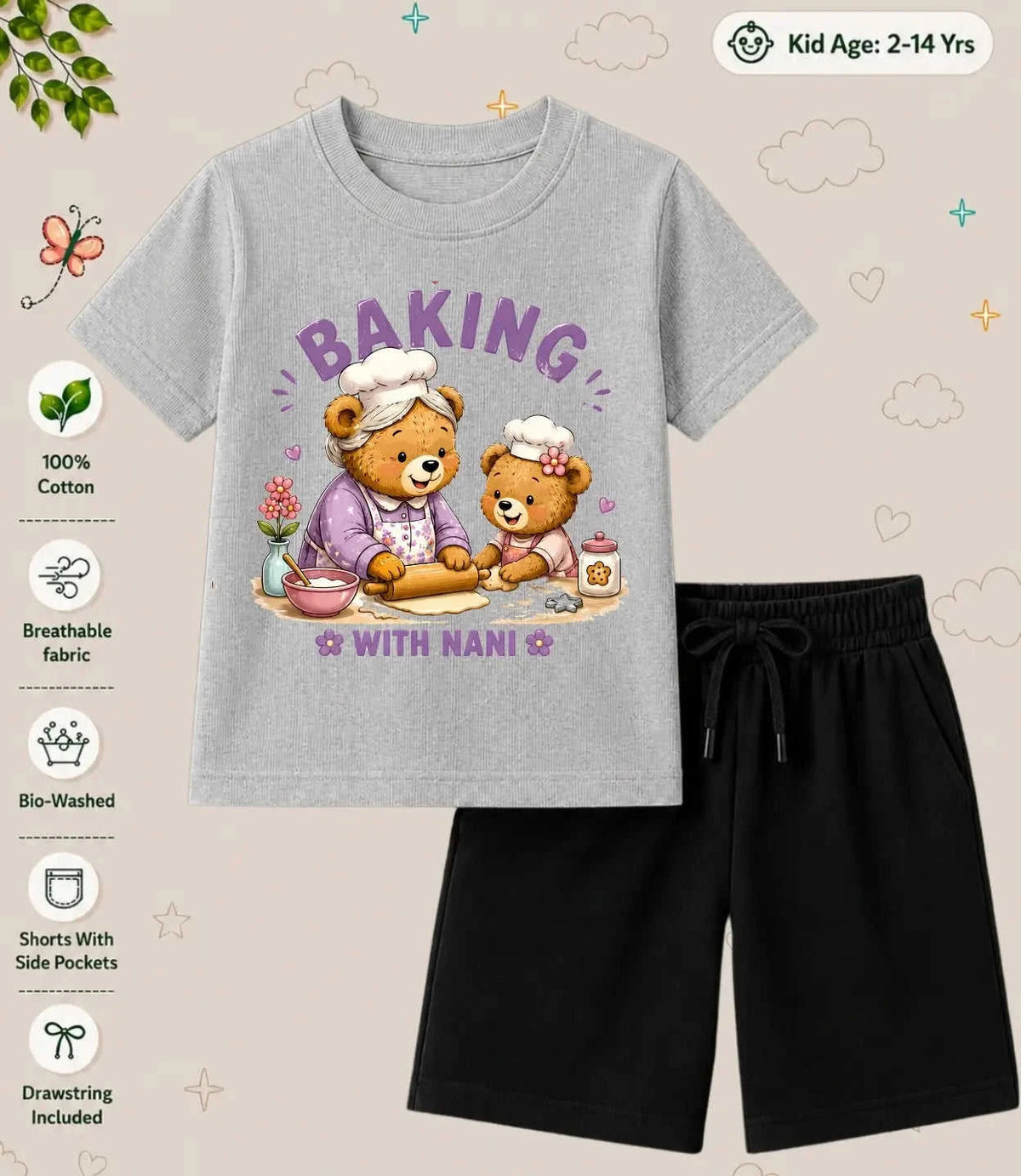 Nana & Nani's World Kid Co-ord Set Swiftsoul