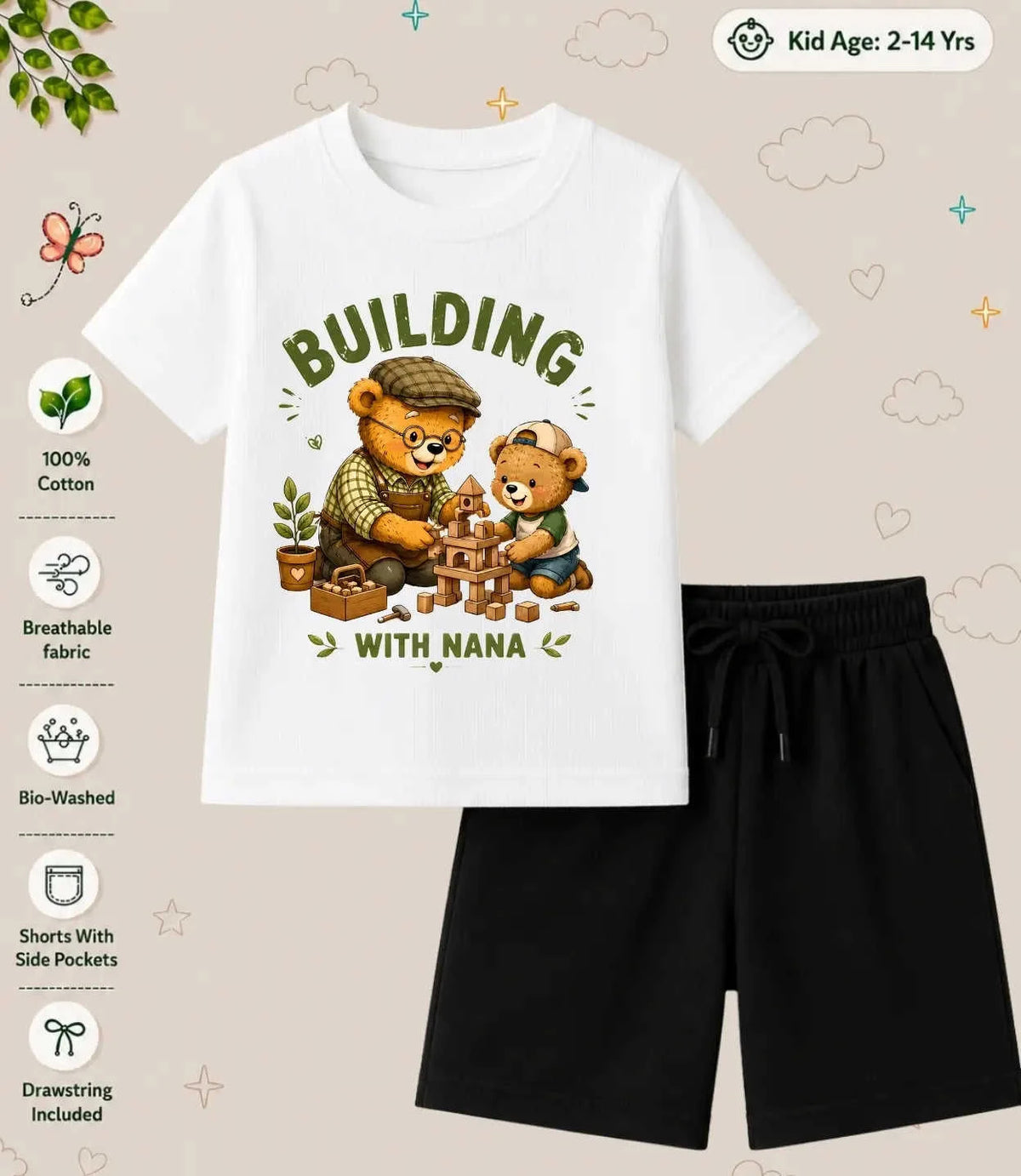 Nana & Nani's World Kid Co-ord Set Swiftsoul