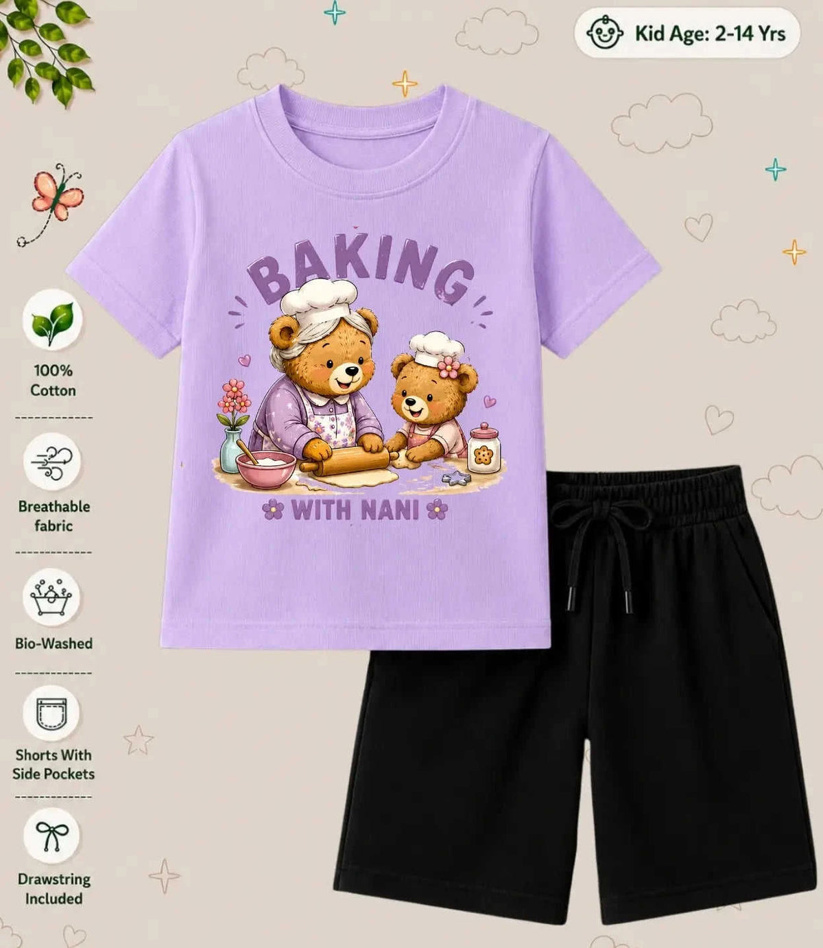 Nana & Nani's World Kid Co-ord Set Swiftsoul