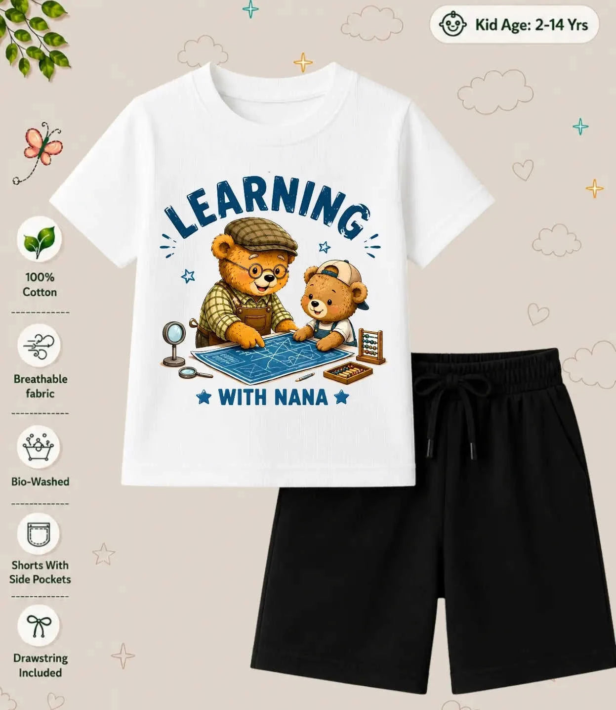 Nana & Nani's World Kid Co-ord Set Swiftsoul