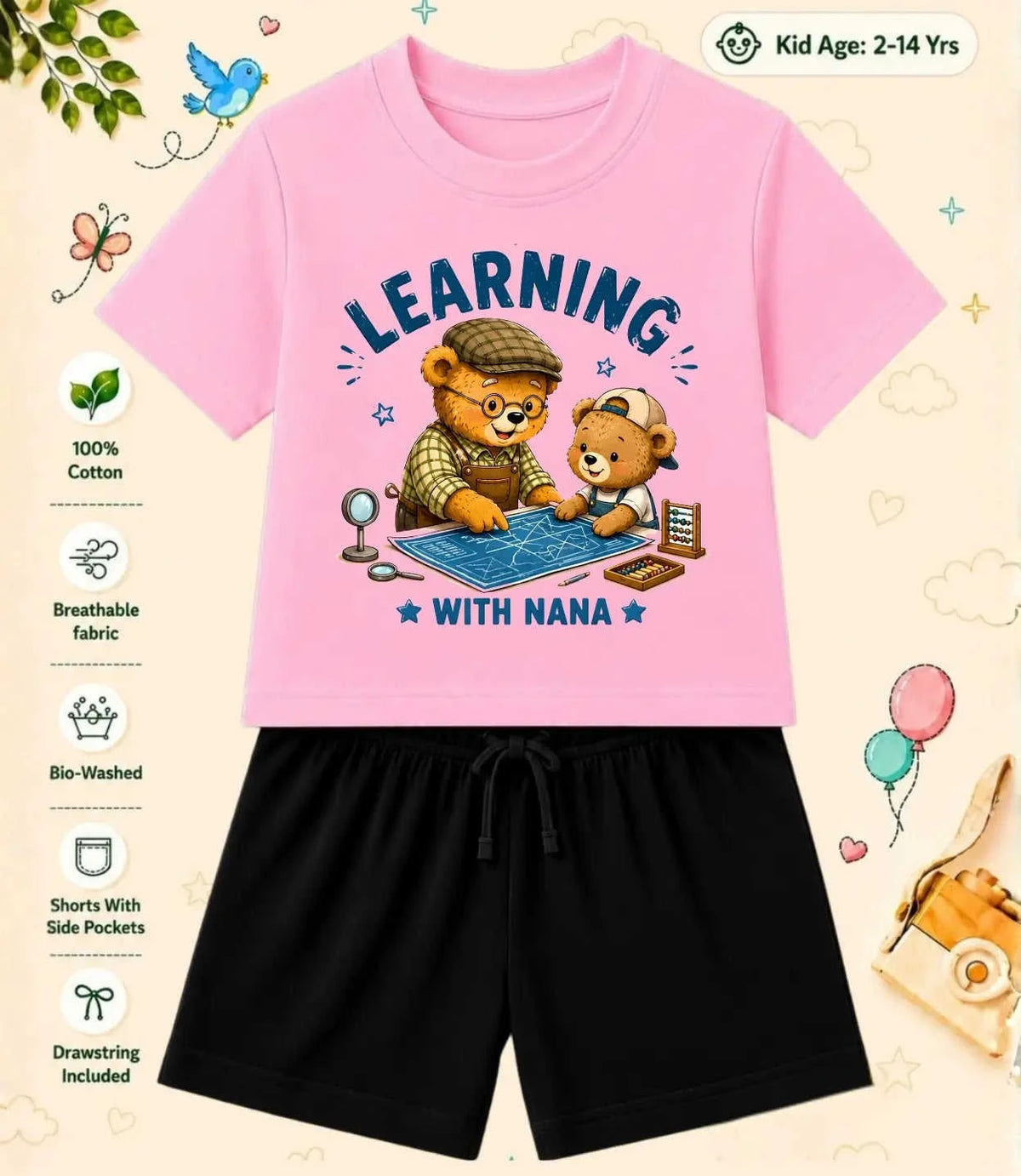 Nana & Nani's World Kid Co-ord Set Swiftsoul