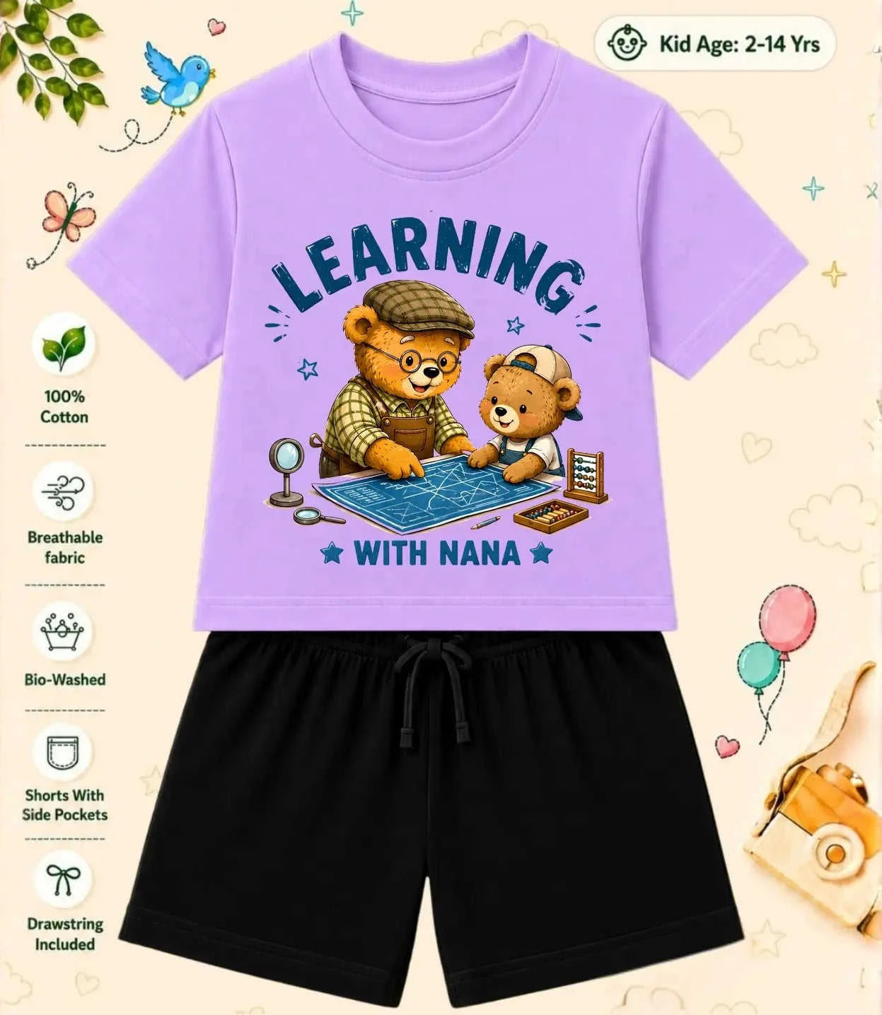Nana & Nani's World Kid Co-ord Set Swiftsoul