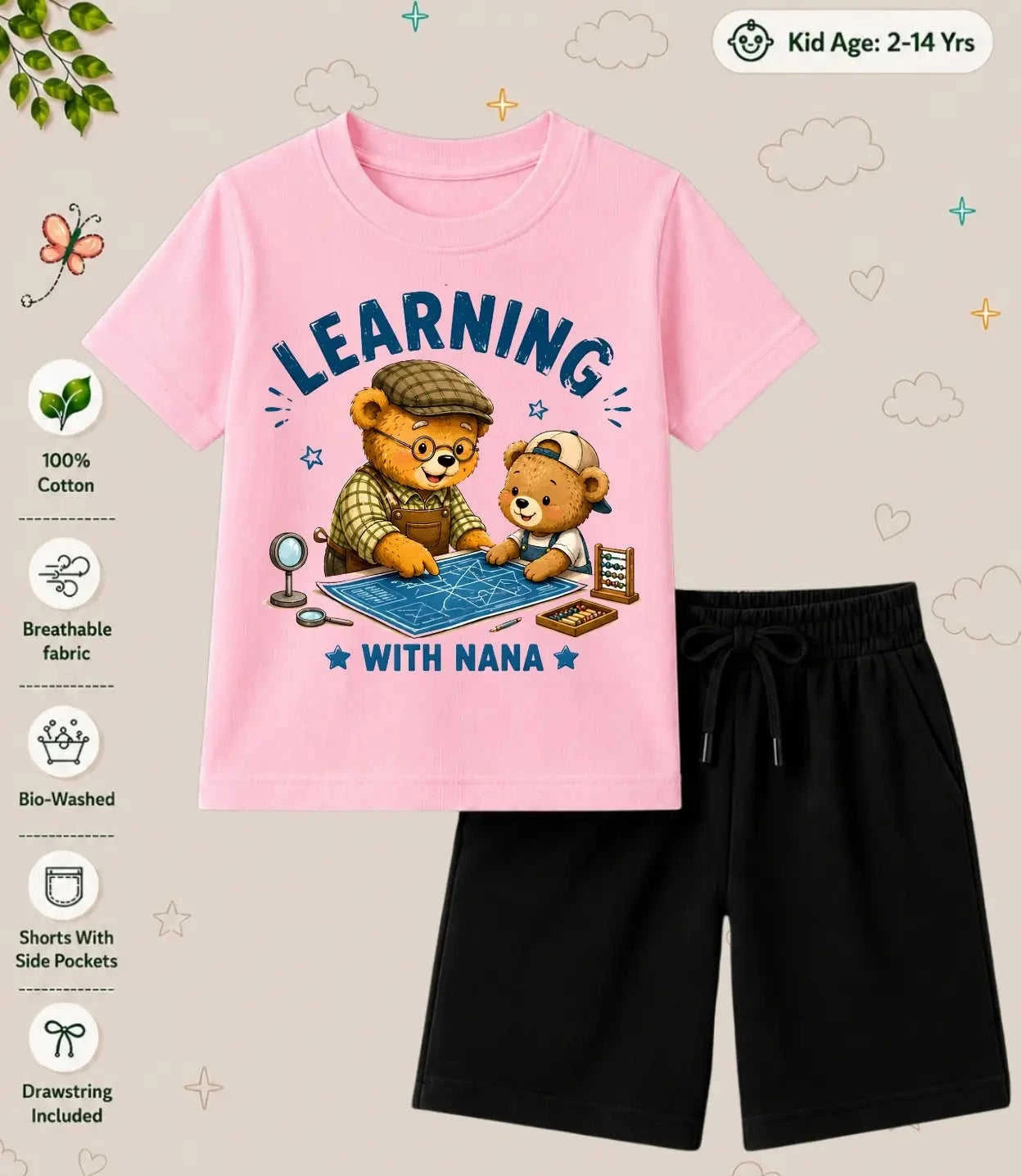 Nana & Nani's World Kid Co-ord Set Swiftsoul