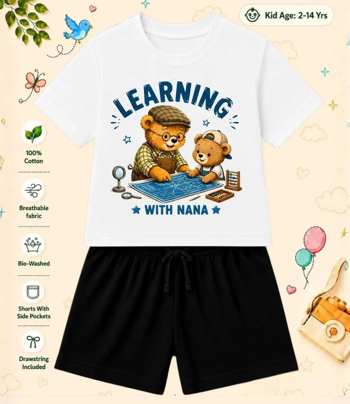 Nana & Nani's World Kid Co-ord Set Swiftsoul