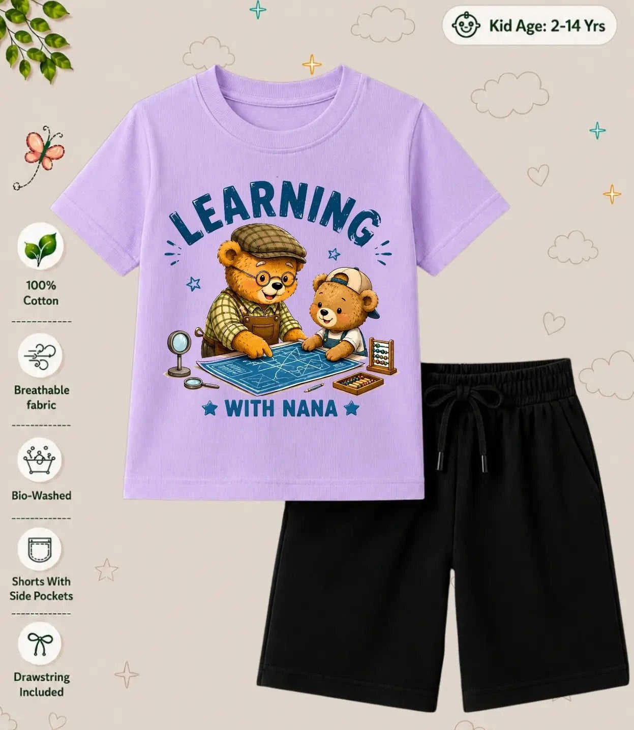 Nana & Nani's World Kid Co-ord Set Swiftsoul