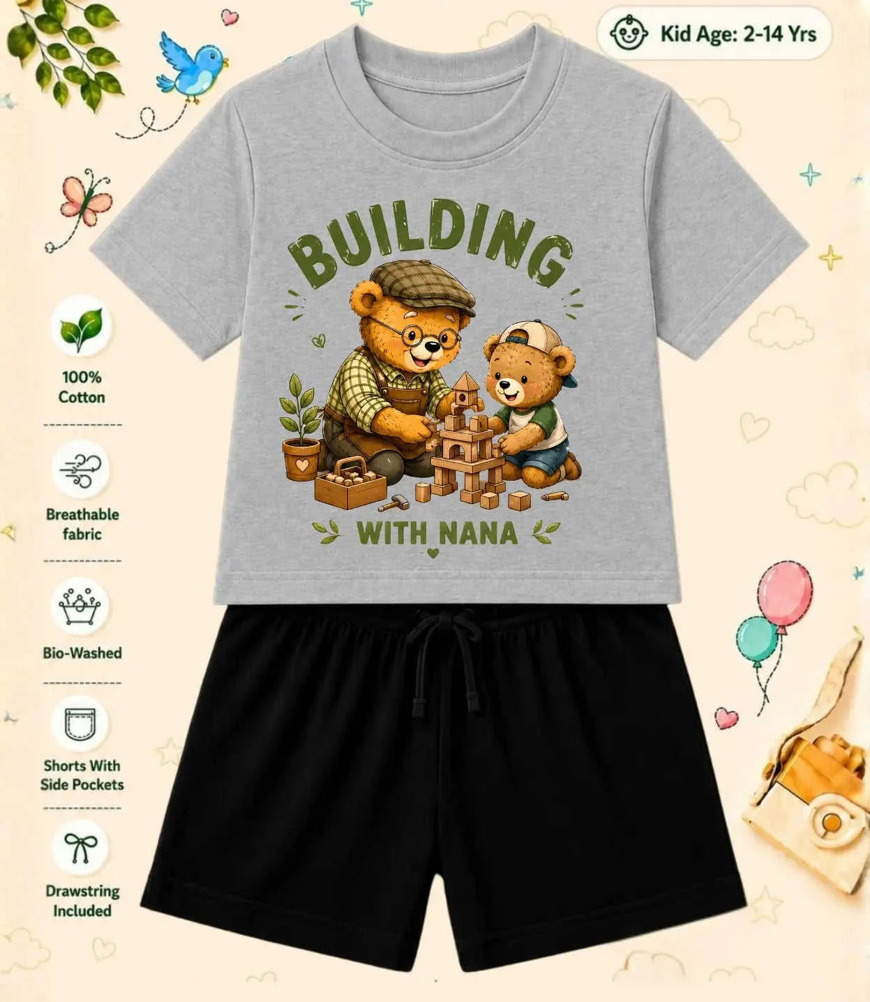 Nana & Nani's World Kid Co-ord Set Swiftsoul