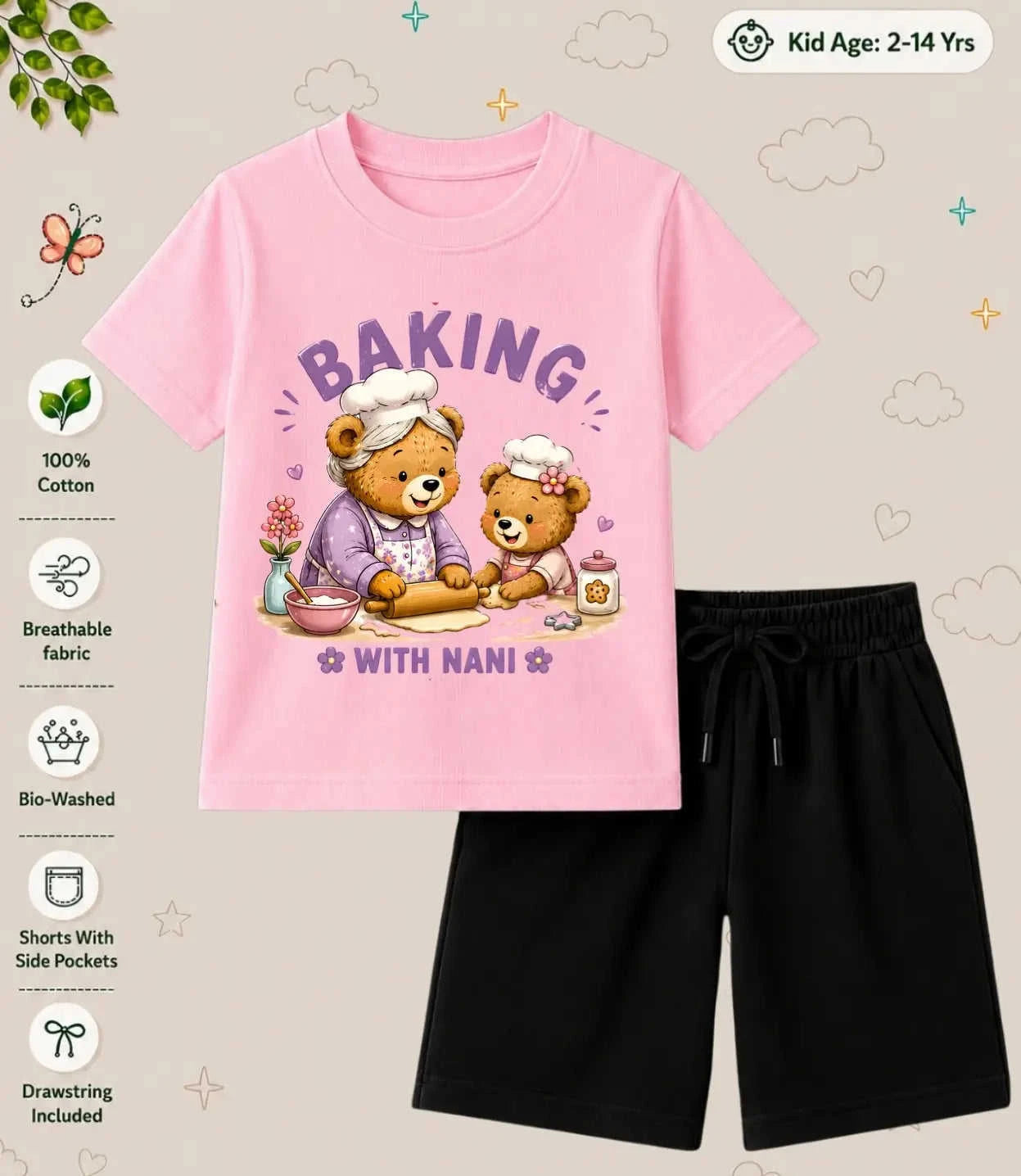 Nana & Nani's World Kid Co-ord Set Swiftsoul
