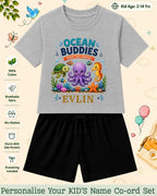 Ocean Theme Custom Kid Co-ord Set Swiftsoul