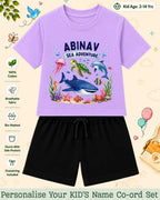 Ocean Theme Custom Kid Co-ord Set Swiftsoul