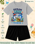 Ocean Theme Custom Kid Co-ord Set Swiftsoul