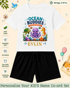 Ocean Theme Custom Kid Co-ord Set Swiftsoul