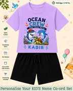 Ocean Theme Custom Kid Co-ord Set Swiftsoul