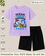 Ocean Theme Custom Kid Co-ord Set Swiftsoul