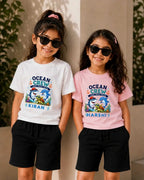 Ocean Theme Custom Kid Co-ord Set Swiftsoul