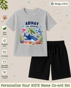 Ocean Theme Custom Kid Co-ord Set Swiftsoul