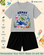 Ocean Theme Custom Kid Co-ord Set Swiftsoul