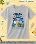Ocean Theme Custom Kid Cotton Tshirt Swiftsoul
