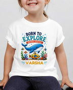 Ocean Theme Custom Kid Cotton Tshirt Swiftsoul