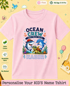 Ocean Theme Custom Kid Cotton Tshirt Swiftsoul