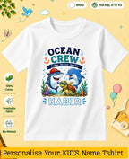 Ocean Theme Custom Kid Cotton Tshirt Swiftsoul