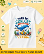 Ocean Theme Custom Kid Cotton Tshirt Swiftsoul